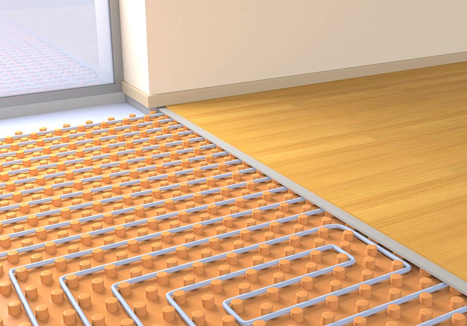 one room with a floor heating system.